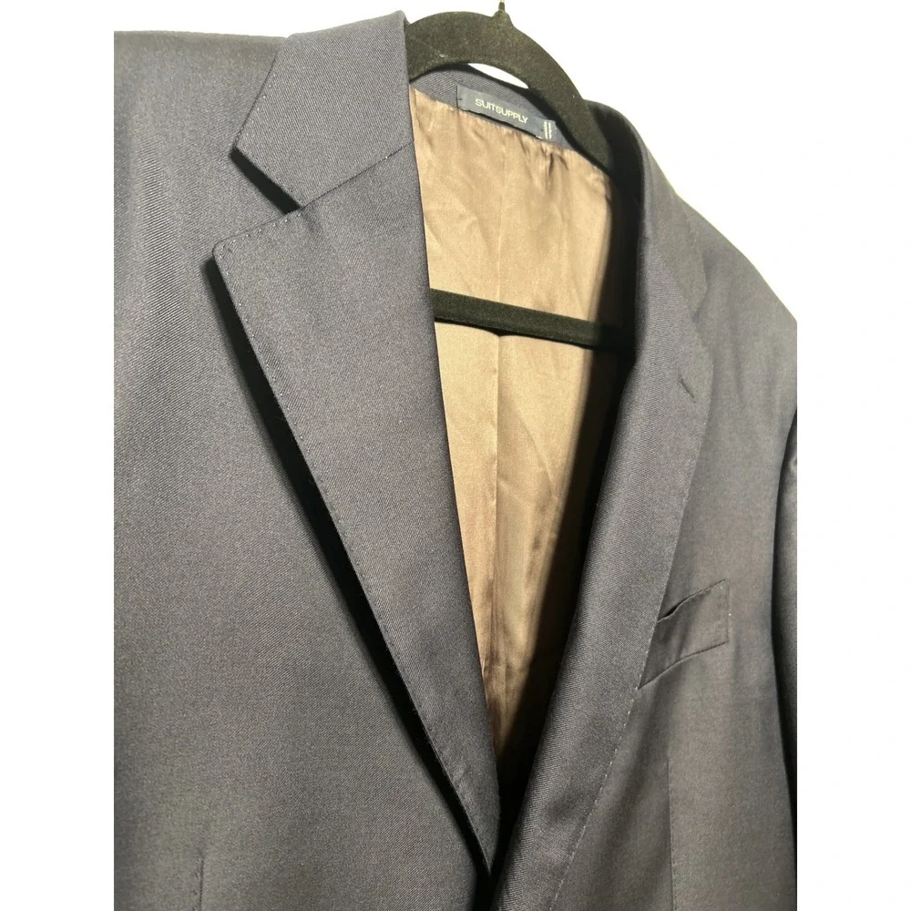 Suitsupply Wool Sport Coat Blazer Two Button Navy Blue US Size‎ 44R